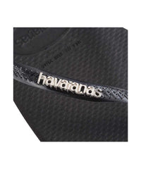 Havaianas Women's Slim Square Metalic Logo Thongs